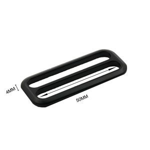 Boucle <span class=keywords><strong>de</strong></span> sangle <span class=keywords><strong>de</strong></span> sac <span class=keywords><strong>de</strong></span> haute qualité noir 50mm métal Double <span class=keywords><strong>barre</strong></span> boucle <span class=keywords><strong>de</strong></span> sangle <span class=keywords><strong>de</strong></span> zinc réglable pour sac à dos - Product Image 1