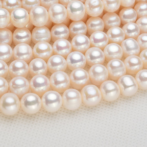 Collier de perles d'eau douce de 9-10 mm, vente directe du fabricant de Zhuji, petites imperfections, approvisionnement en gros, perles d'eau douce promotionnelles - Product Image 3