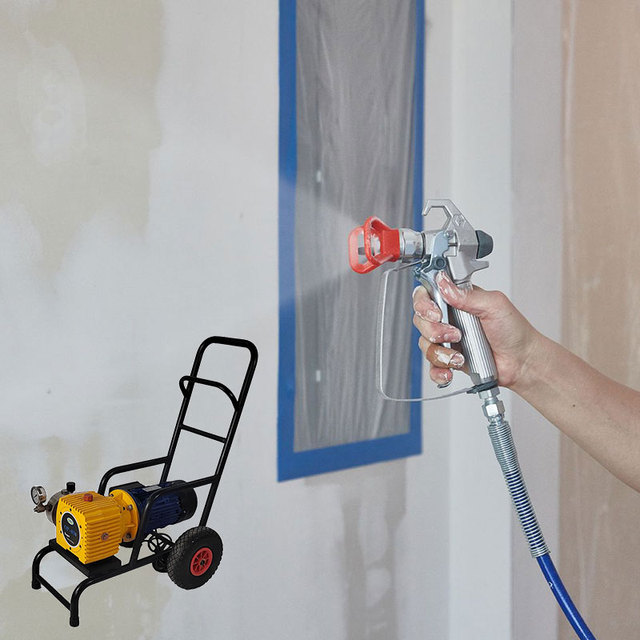 OP-850A Industrial Electric Airless Putty Spray Machine with Brushless Motor & 3600psi High Pressure for Wall Putty Latex Paint