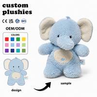 Peluche Éléphant Personnalisée, Jouet Doux en Coton PP Brodé, Cadeau pour Enfants, Anti-Stress, Compagnon de Sommeil