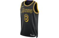 Untuk Lakers City Edition Jersey Swingman Sublimasi Cetak Crew Neck Tanpa Lengan Ukuran Pria 8 Hitam Emas Mesh Basket FW23