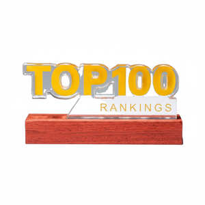 Elegante trofeo de acrílico en forma de estrella con base grabada para premios y regalos de reconocimiento, trofeos y medallas de acrílico. - Product Image 1