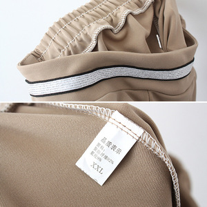 Pantaloni a Sigaretta Estivi Casual da Donna per Ufficio Abiti Formali Nero Cachi Elasticizzati a Vita Media Casual per Ufficio - Product Image 2