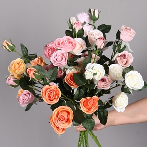 Ramo de Flores Artificiales de Seda, Rosa Angus, Decoración para Bodas y Celebraciones, Flores para Camino de Boda, Decoración para el Hogar - Product Image 6