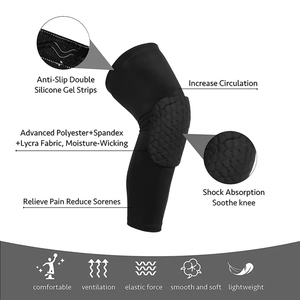 Tùy chỉnh bê cú đúp chân tay áo bóng đá bê bảo vệ nén tay áo <span class=keywords><strong>Shin</strong></span> Nẹp hỗ trợ cho làm việc chạy - Product Image 3