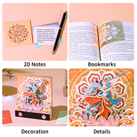 3D classique chinois Dunhuang fresques papier découpé bloc-notes modèle architectural ornements papier en trois dimensions cadeaux créatifs