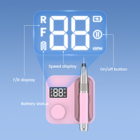 Machine de Polissage Professionnelle Personnalisable pour Ongles, 40000 tr/min, Sans Balais, avec Étiquette ABS Personnalisable, en Acier Inoxydable, pour le Durcissement du Gel