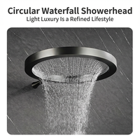 Robinetterie de douche moderne en acier inoxydable, ensemble de douche à tête de pluie pour projets hôteliers