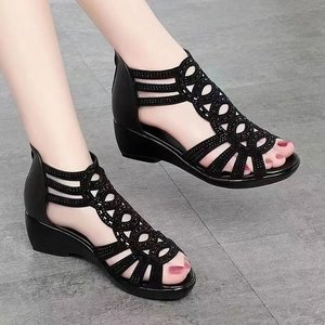 Sandales à talons compensés tendance pour femme, collection été 2025 - Product Image 5