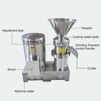 Droog Fruitlijnproduct 50Kg Colloïde Molen Noot 100 Mediy Kleine Industrie Pindakaas Machine Van Lijn