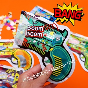 Pistolet à confettis jetable à actionnement manuel pour fêtes d'anniversaire, effet sonore et visuel, découpe rectangulaire, effet feux d'artifice - Product Image 1