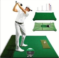 3-en-1 Golf Trois Tapis Simulateur Remplaçable Tapis de Frappeur Qualité Pelouse Pratique Intérieur Extérieur Entraînement Swing Mat