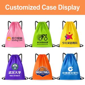 Wholesale Custom <b>Drawstring</b> Backpack with logo Reusable Gym <b>Bag</b> <b>Waterproof</b> Polyester <b>Drawstring</b> <b>Bag</b> for Corporate Gifts - Product Image 6