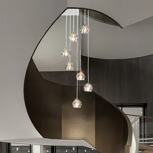 Loft Home Staircase Luxury Decorate Hotel Pendant Lamp Fancy Lighting G9 Modern Ceiling Hanging Led Chandelier