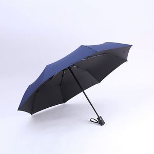 Customized Auto Open Three Folding Umbrella Custom Logo Printed for Sunnt and Rainy - Product Image 1