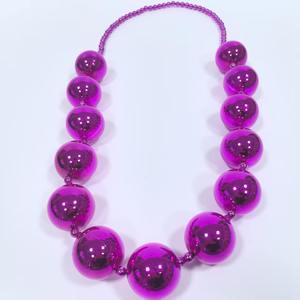 Perles géantes en plastique bon marché pour carnaval, 60 mm, rose vif, pour colliers, défilés, fêtes à thème Nouvelle-Orléans, en gros, en promotion - Product Image 5