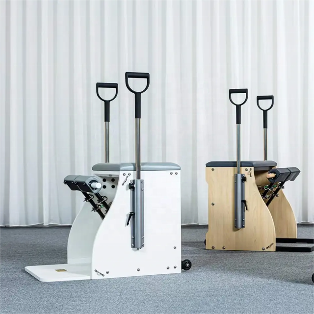 Yoga Pilates Reformer Machine Equipment Fitness Combo Chair Wood Pilates Chair with Handles