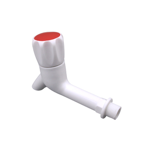 Robinet de contrôle de tuyauterie en plastique technique, moderne, compact, à corps long, avec volant allongé, étanche, pour salle de bain - Product Image 6