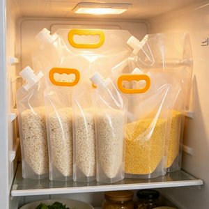 Food Grade PE Spout <b>Pouch</b> 2.5L Resealable <b>Laminated</b> Bag For Dry Food Storage With Handle And Dispensing Top - Product Image 1