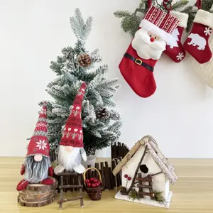 Gnomeスウェーデンのtomteクリスマスの装飾品新年のギフトクリスマスの休日の装飾顔のないサンタを購入するgnomeクリスマスの装飾