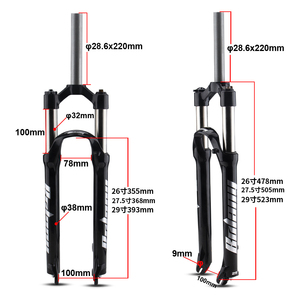 Horquilla Delantera de Suspensión de Aluminio para Bicicleta de Montaña, 26, 27.5, <span class=keywords><strong>29</strong></span> Pulgadas, para Bicicletas de Carretera, Freno de Disco, Corona Única, Bloqueo, Horquilla para Ciclismo de Descenso - Product Image 4