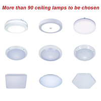 Plafonnier led circulaire moderne avec capteur de micro-ondes, conforme à la norme IP65, montage en surface, idéal pour un entrepôt, un bureau ou un hôtel, E27
