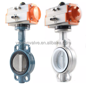 Veyron วาล์วปีกผีเสื้อแผ่น DN400 AC 220V พร้อมที่นั่ง PTFE - Product Image 5