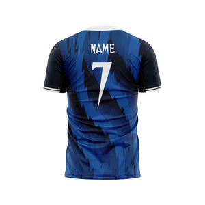 Produsen Kaos Sublimasi Kain Polyester Dry Fit HEALY, Kaos V-Neck Sepak Bola Custom untuk Pria - Product Image 6