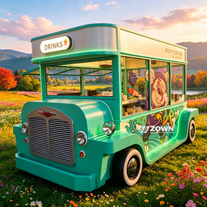 Chariot alimentaire mobile électrique pour café et jus en plein air, remorque à snacks pour la vente de nourriture de rue - Product Image 2