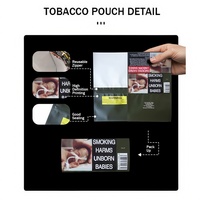 Emballage de cigarettes en feuille d'or standard australien personnalisé, 30g 50g 100g, sachet en plastique vide pour tabac