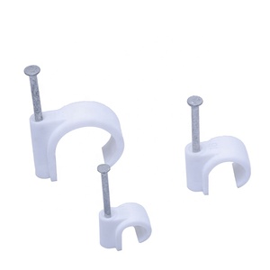 Clips de Plástico PE con Certificación FSCAT CE RoHS, Ganchos para Cables con Clavos de Acero de Alto Carbono, Fijador de Cables para <span class=keywords><strong>Pared</strong></span>, OEM ODM, Muestra Gratuita - Product Image 2