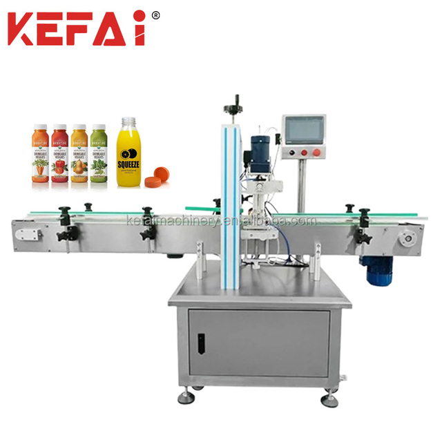 KEFAI High Speed Plastic Juice Bottle Screw Capping Machine Sealer Cans Bottle Canned Capper Sealing Machine