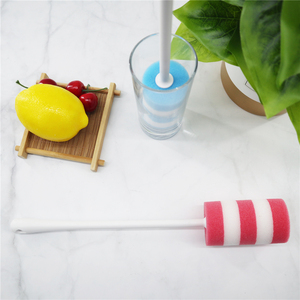Spazzola per Bicchieri con Manico Lungo e Spugna Bicolore, Design Resistente e Anti-Graffio per la Pulizia di Biberon, Thermos e Tazze - Product Image 2