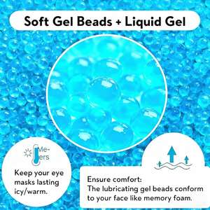 HANERSHI Sac carré réutilisable personnalisé pour froid et chaleur avec billes de gel rafraîchissantes douces, poche de glace 10x10cm pour soulagement du stress et de la douleur - Product Image 4