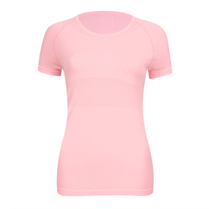 Custom Front Logo Women's Summer Skinny Fit Spandex/Polyester Quick-Dry Short Yoga Suit Top for Running Fitness Workout - Product Image 1