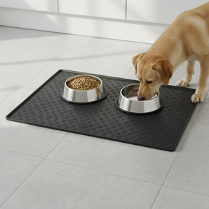 Silicone Waterproof Pet Feeding <b>Mats</b> With High Lips Silicone Pet Feed <b>Mat</b> With Patterns - Product Image 1