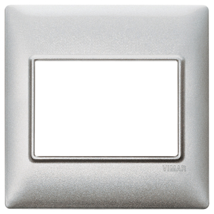 Vimar Wall <b>Switch</b> Silver Plate 14.5x9.5 Cm 0.9 H For Electrical Use - Product Image 1