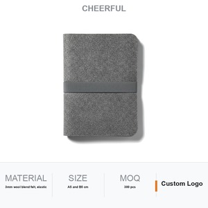 Funda de Fieltro de Lana para Libros A5 B5, Plegable, con Cierre Elástico, Logotipo Personalizado, Regalo Corporativo - Product Image 1