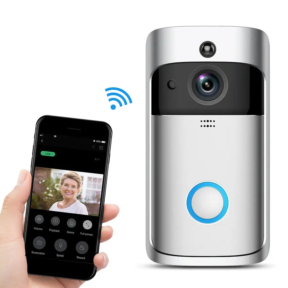 High Quality Wifi Doorbell Camera V5 Night Vision 1080P Ring Video Wireless Door Bell Cam
