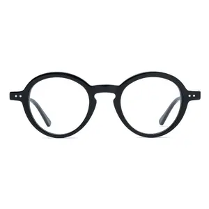 Gafas ópticas de montura redonda de acetato para hombre y mujer, anteojos de diseño Vintage de alta calidad