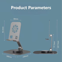 Support de téléphone portable professionnel en aluminium avec refroidissement et forte capacité de charge, 360° °   Support de tablette rotatif et réglable