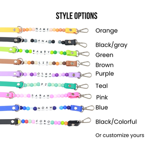 Cross body phone strap beaded custom name lanyard special gift for teacher badge necklace ID badge holder colorful fun lanyard - Product Image 3