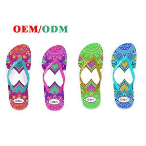 Sandalias de Playa Nicecin con Logotipo Personalizado, Chanclas de Moda para Mujer, Coloridas, con Estampado Artístico Bohemio, Ligeras, de Espuma PE, para Caminar por la Playa - Product Image 1