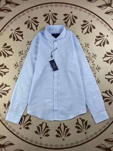 Camicie Casual da Uomo in Lino di Alta Qualità <span class=keywords><strong>con</strong></span> Ricamo Piccolo Cavallo RL Leggere, Traspiranti e Confortevoli - Vendita all'Ingrosso - Product Image 1