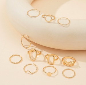 Gold Plated Adjustable Knuckle <b>Ring</b> Set Vintage Stackable Alloy <b>Finger</b> <b>Rings</b> for Women Daily Party Gift - Product Image 3