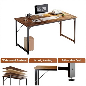 Escritorio Deeper con Envío Gratuito, Escritorio Multifuncional para Juegos de PC, Diseño Rectangular Bohemio de Metal y Madera - Product Image 1
