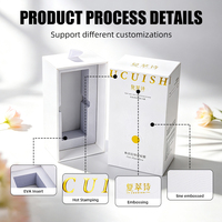 Emballage de parfum de luxe écologique personnalisé, boîte plate en carton avec design de dossiers, logo personnalisé, insert en mousse