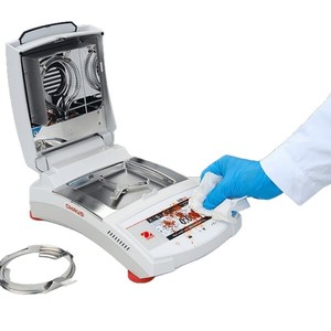 Analyseur d'humidité OHAUS MB92 & MB120, écran tactile %Humidité/%Solsides/%Récupération, Fibre de carbone ou Chauffage - Product Image 4