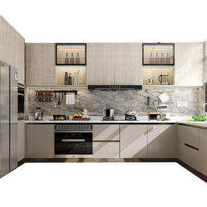 Juego Completo de Muebles de Cocina de Madera para Apartamento - Diseño Moderno, Tamaño y Color Personalizables - Product Image 4