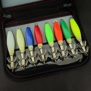Crochets fluorescents de crevettes et de calmar de poulpe avec <span class=keywords><strong>leurre</strong></span> de pêche de tube de coup pour le poisson d'eau salée - Product Image 1